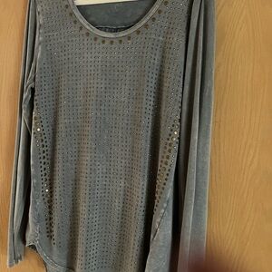 Studded Long Sleeve Top